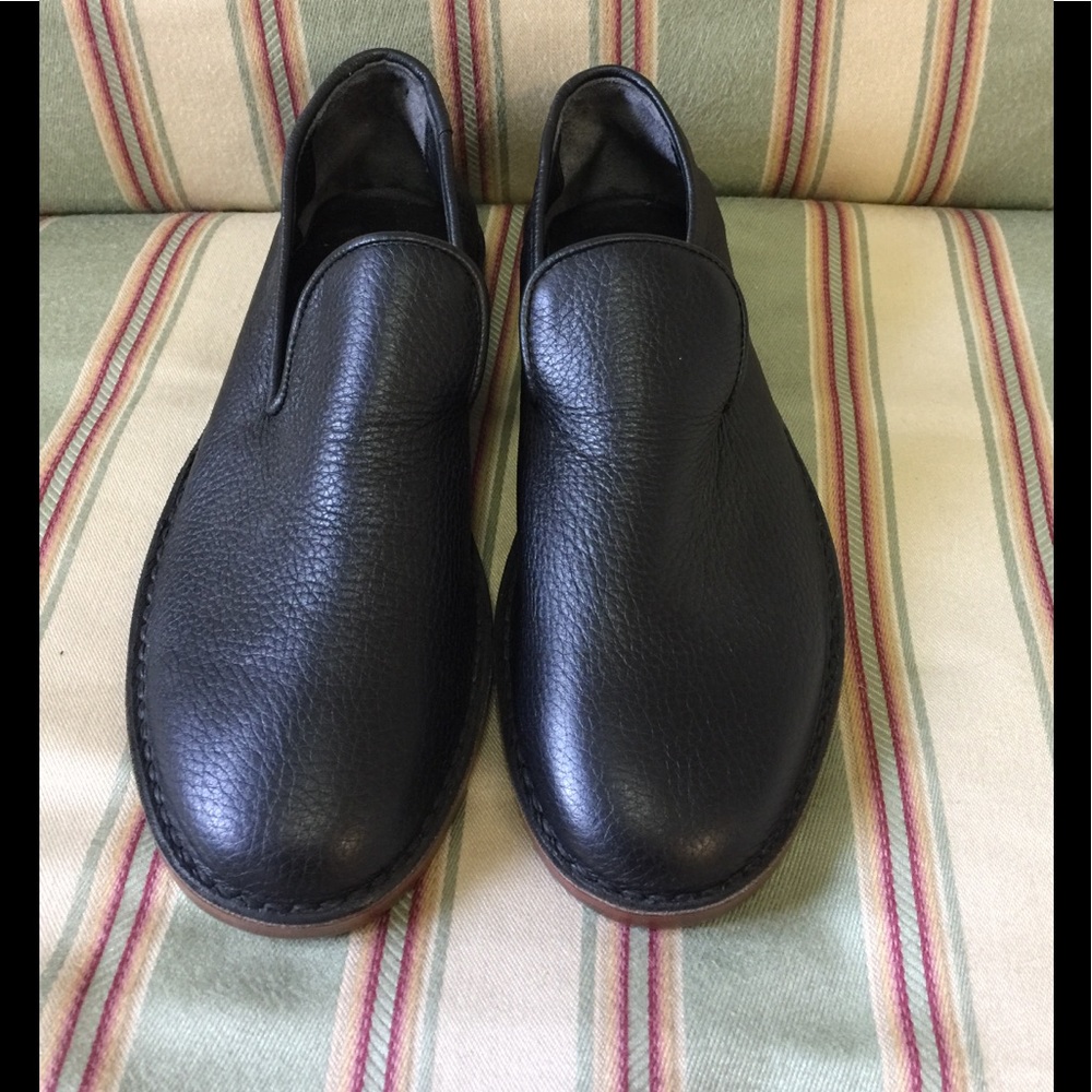 Vince Black Leather Loafers